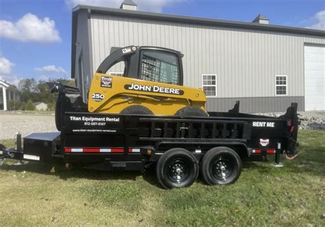 used skid steer dump trailer|14' skid steer trailer.